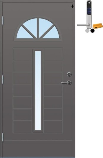 Ytterdør Bygg1 Lyngdal med Yale Doorman Classic Home