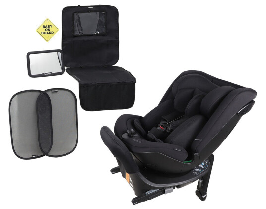 Beemoo Rotate i-Size Bilstol Inkl. Tilbehørspakke Black Mesh