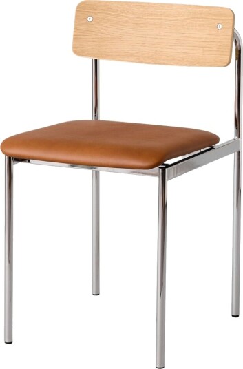 Moebe Offset Spisestol Trukket Krom/ Oljet Eik/konjakk