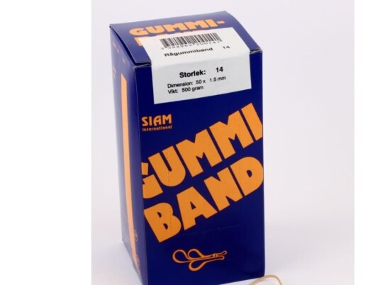 Gummibånd nr. 14  50x1,5mm natur (500g)