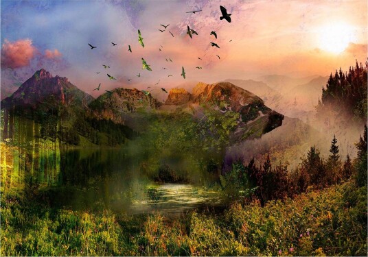 Fototapet Bear In The Mountain 400x280 - Artgeist sp. z o. o.