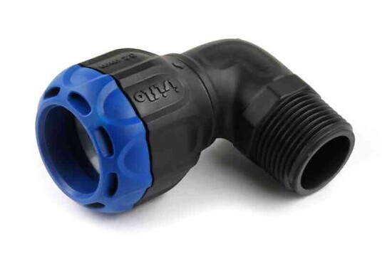 Isiflo Sprint Kompositt Albue 90° Med Gjenge 32 mm x 1" - Hydraulikk Tilbehør