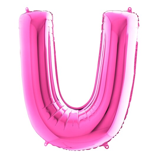 Ballongkungen AB Bokstavballong Rosa - Bokstav U