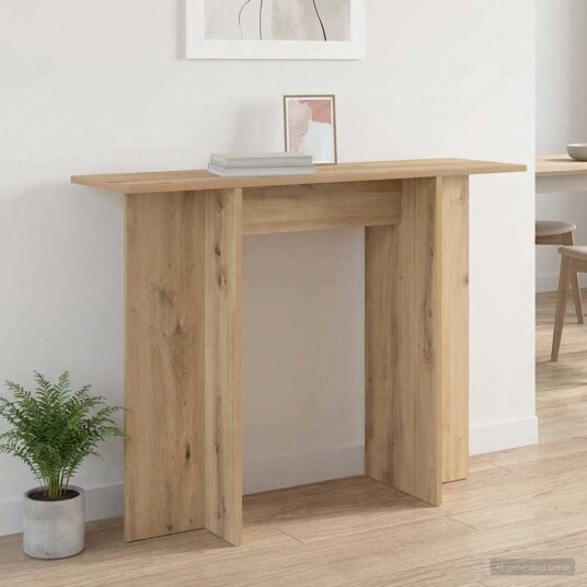 vidaXL Konsollbord Artisan eik 100 x 30 x 75 cm Konstruert tre