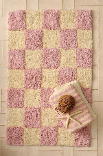 Ellos Home Badematte Saga Check Rosa Ellos Home Badematte Saga Check Rosa
