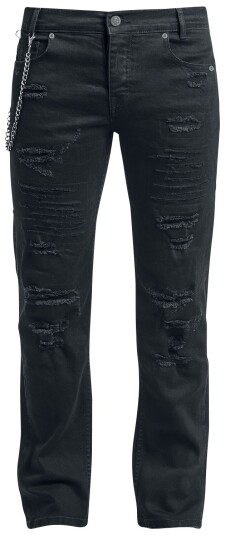 Rock Rebel by EMP - Rockabilly Jeans - Svart Reptil - W30L32 til W40L34 - Herrer - svart