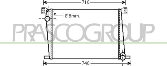 PRASCO MN308R003 Radiator motorkjøling