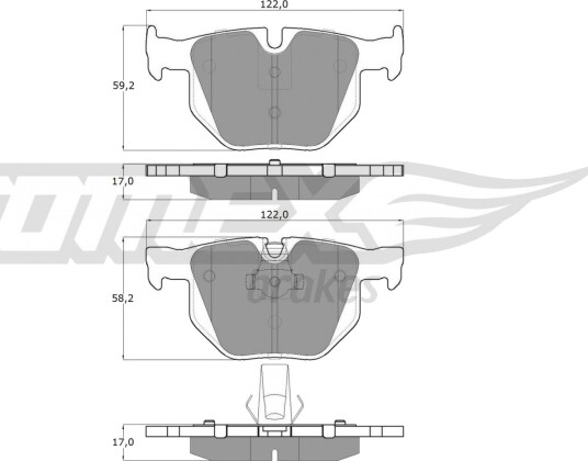 Bremseklosser sett TOMEX Brakes TX 14-81