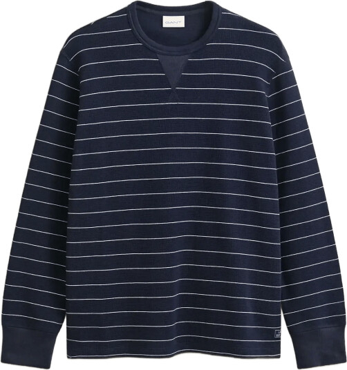 Gant Micro Texture Striped C Neck Navy L