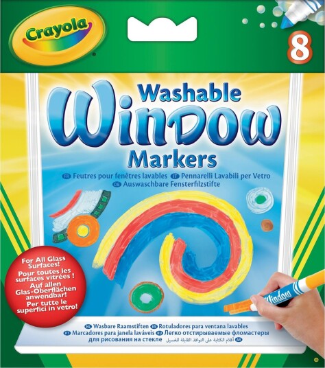Crayola VindusTusjer 8 Stk. Vaskbar