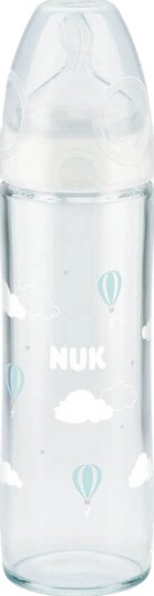 Nuk Glassflaske 240ml 0-6 Mnd Hvit Nuk Glassflaske 240ml 0-6 Mnd Hvit