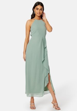 VILA Milina S/L Maxi Dress Green Milieu 38