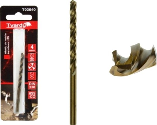 Wiertlo Geko Bor Til Metall, Kobolt Hss M35 4 Mm (1/80/640) T03040 Geko