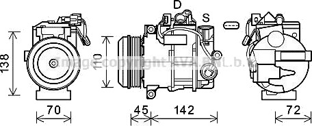 AC-kompressor PRASCO MSAK682