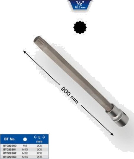 Brilliant Tools 1/2" Stikkontakt 200 mm Håndverktøy