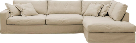 Valencia Ekstra dyp 4 seters sofa med sjeselong høyre Beige
