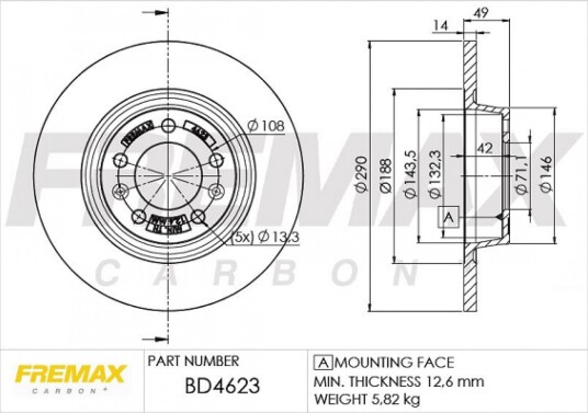 Bremseskive FREMAX BD-4623