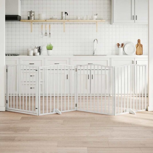 Hundeport Sammenleggbar 4 Paneler Hvit 320 cm Poppeltre 352219 Hundeport Sammenleggbar 4 Paneler Hvit 320 cm Poppeltre 352219