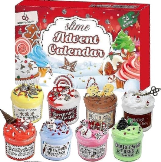 24 dager med slim og sett julekalender smør stressavlastningsleker [YJD]