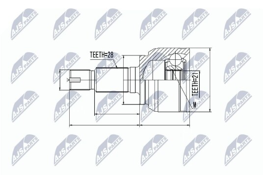 Nty Drivknute drivaksel NTY NPZ LR 018
