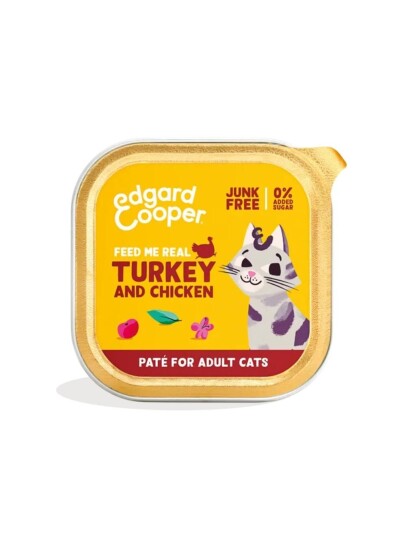 Edgard & Cooper Kattemat med Kylling og Kalkun 85 g - Kornfritt Våtfôr