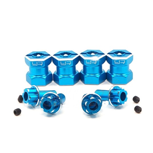 Yeah Racing WA-023BU Aluminum Hex Adaptor 15mm Offset For 12mm H