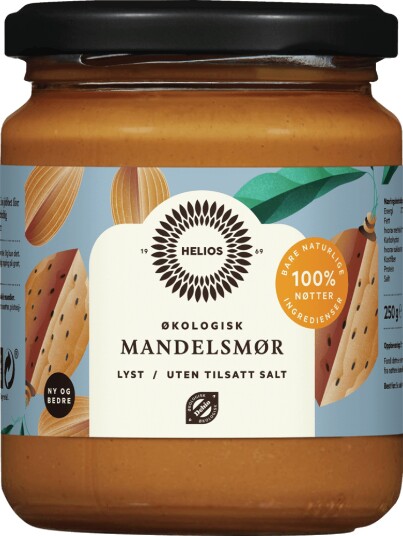 Helios Mandelsmør lyst, 250 g