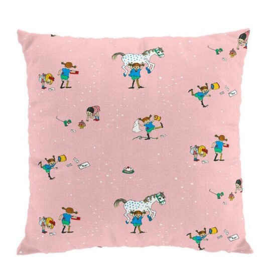Arvidssons Textil   Pippi med vänner putetrekk 47x47 cm rosa