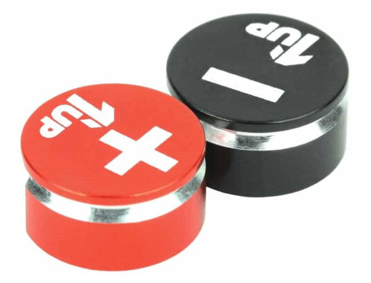 1up Racing LowPro Bullet Plug Grips - Red/Black