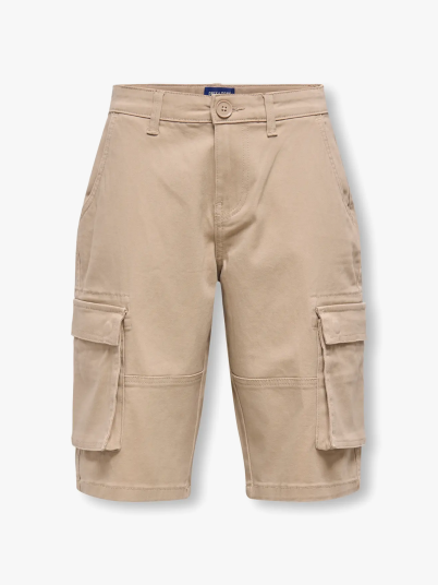 Only & Sons Jr Cam Stage Cargo Shorts Life Pant Grå 152