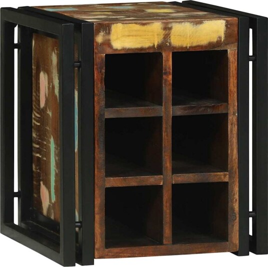 vidaXL Vinhylle Flerfarget 34.5 x 35 x 39 cm Massivt gjenvunnet tre