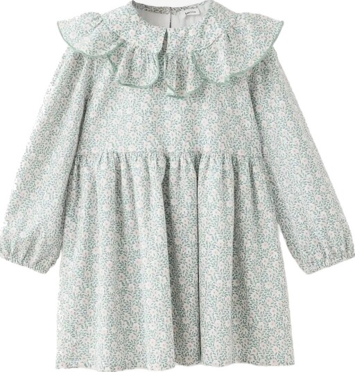 Mango Printed Dress With Babydoll Collar NATURAL WHITE 5 6 Mango Printed Dress With Babydoll Collar NATURAL WHITE 5 6