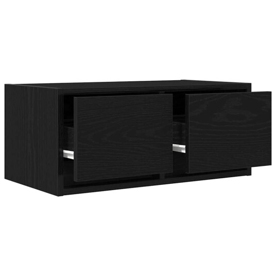 TV benk svart eik 60x31x25,5 cm konstruert tre TV benk svart eik 60x31x25,5 cm konstruert tre