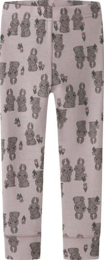 Name It Leggings   Ull   NmfWillow   Violet Ice/Kaniner   Name It   5 år (110)   Leggings   Ull   Rosa