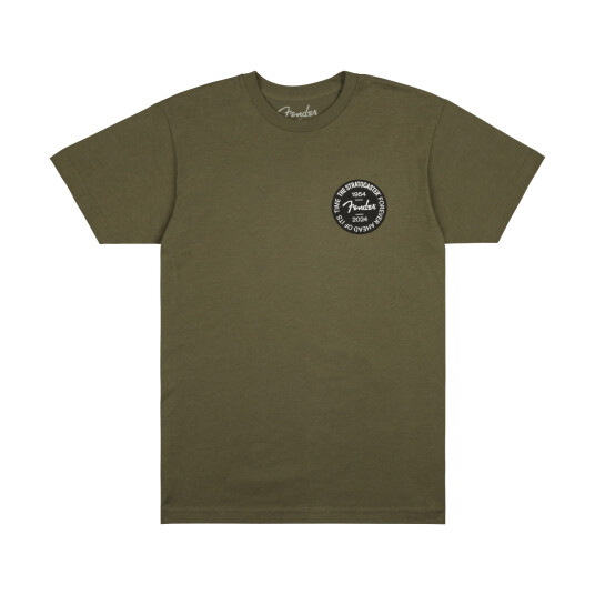 Fender Strat 70th Anniversary Badge Tee Olive XXL Fender Strat 70th Anniversary Badge Tee Olive XXL