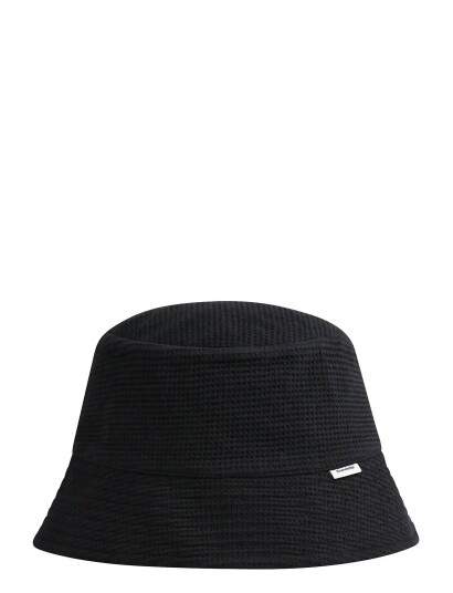Knowledge Cotton Apparel Waffle Bucket Hat Black S/M Knowledge Cotton Apparel Waffle Bucket Hat Black S/M