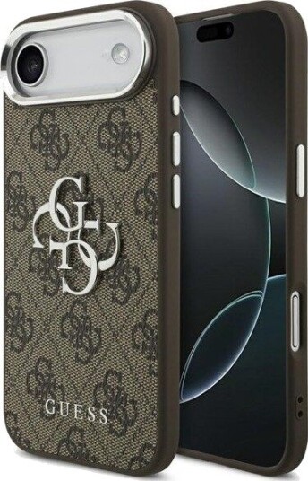 GUESS 4G Big 4G Classic Logo case for iPhone Air - brown and silver