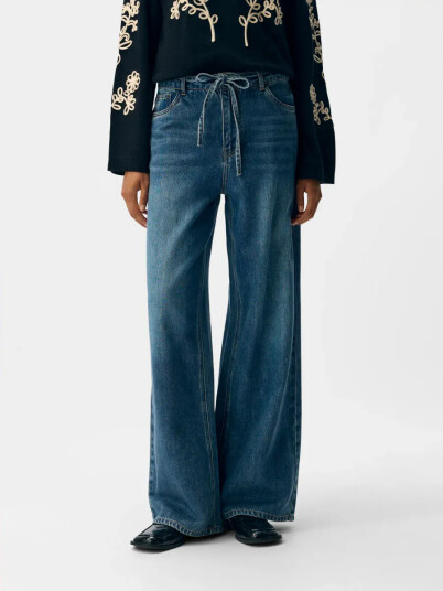 OBJROSIE MW WIDE JEANS MEDIUM BLUE OBJROSIE MW WIDE JEANS MEDIUM BLUE
