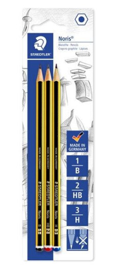 Staedtler Pencil Noris B-HB-H x3 bc 100% PEFC