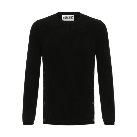 Moschino Herre Strikkevarer Svart S Moschino Herre Strikkevarer Svart S