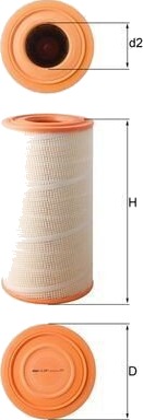 Luftfilter MAHLE ORIGINAL LX 619/1