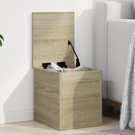Oppbevaringsboks sonoma eik 30x35x35 cm konstruert tre Oppbevaringsboks sonoma eik 30x35x35 cm konstruert tre