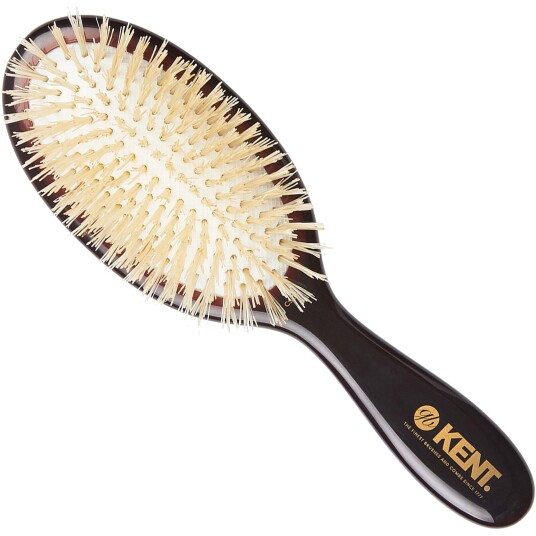 Kent Brushes Classic Shine Small Soft White Pure Bristle Hairbrush