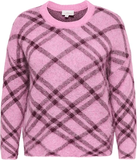 ONLY Carmakoma Carnoeme Ls Pattern O Neck Knt CYCLAMEN 46 48 ONLY Carmakoma Carnoeme Ls Pattern O Neck Knt CYCLAMEN 46 48