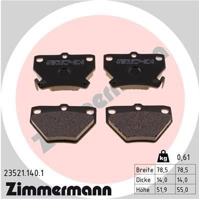 Bremseklosser ZIMMERMANN 23521.140.1