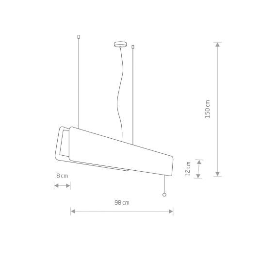Euluna Oslo LED pendellampe bredde 98 cm lys eik