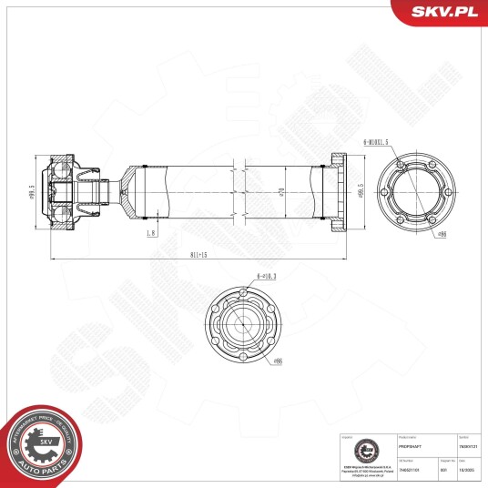 Drivaksel ESEN SKV 76SKV121