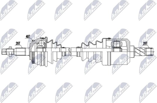 NTY NPW VV 151 Drivaksel