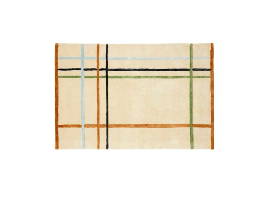 Tæppe, beige/blå/grøn/brun/sort Tæppe, beige/blå/grøn/brun/sort