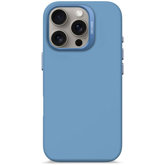 Decoded Antibakterielt Silikondeksel til iPhone 16 Pro Lys Blå